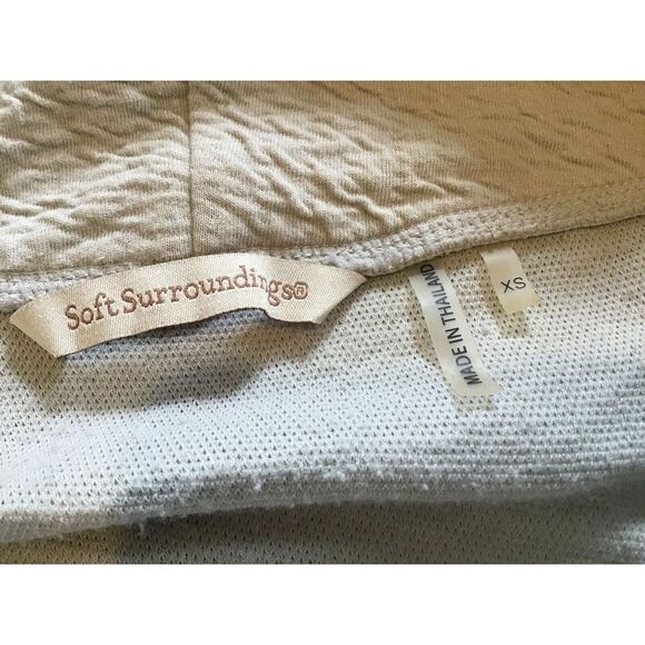 Soft Surroundings Tunic Textured Sweater with Designed Buttoned Pocket XS Beige - Picture 3 of 3